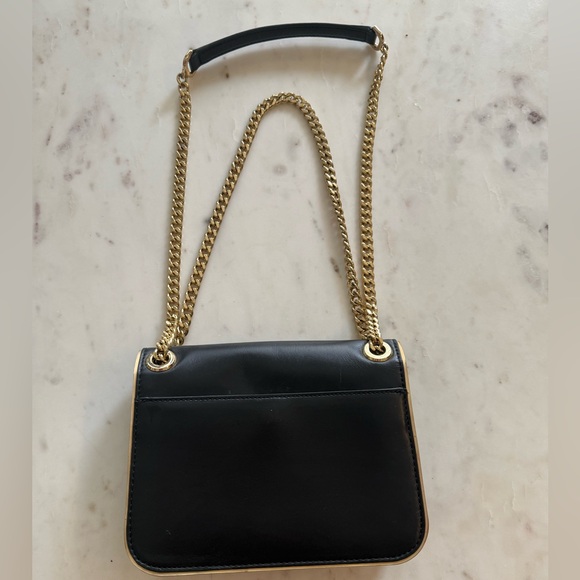 Michael Kors Black Crossbody with Gold Chain Strap - Picture 2 of 4